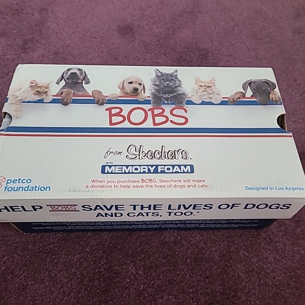 Bobs Skechers Cat & Dog Rainy Day Size 10 Slip Ons